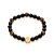 Pulseira Rommanel Shamballa Formada Por 5 Pedras Olho De Tigre De 8,0 Mm E 18 Pedras Pretas De 8,0 Mm, Com Peça Escrito - Imagem 1