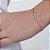 Pulseira Rommanel Formada Por Fio Elos Intercalados, Composta Por Pingente No Formato Coqueiro Med 18 Cm Ajustável 17 Cm - Imagem 4