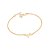 Pulseira Rommanel Formada Por Fio Elos Intercalados, Composta Por Pingente No Formato Coqueiro Med 18 Cm Ajustável 17 Cm - Imagem 1