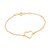Pulseira Rommanel Formada Por Fio Elos Intercalados, Composta Por Pingente Formato De Coração VazadoMed 19 Cm Ajustável - Imagem 1