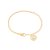 Pulseira Rommanel Formada Por Corrente De Elo Lixado Fio 0,60Mm, Composta Por Pingente Bola Vazada Com Cristal DentroMed - Imagem 1