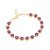 Pulseira Rommanel Formada Por Corrente Elo Losango Fio 0,60 Mm, Composta Por 15 Cristais Redondos De 6,0 MmMed 19 Cm Aju - Imagem 1