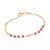 Pulseira Rommanel Infantil Formada Por Corrente Elo Cadeado Fio 0,35Mm Laminado, Composta Por 8 Miçangas Com 2 Bolinhas - Imagem 1