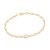 Pulseira Rommanel Formada Por Corrente Oval Composta Por 18 Pérolas Sintéticas De 3,0 Mm Dentro, Com 1 Zircônia De 6,0 M - Imagem 1