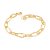 Pulseira Rommanel Formada Por Corrente De Elos Ovais Duplos Fio 0,80 Mm, Intercalada Por Corrente De Elos Ovais Duplos D - Imagem 1