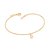 Pulseira Rommanel Formada Por Corrente De Elo Cadeado Laminado Fio 0,35 Mm, Composta Por 1 Zircônia De 5,0 Pendurada Med - Imagem 1