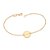 Pulseira Rommanel Formada Por Corrente De Elo Cadeado Laminado Fio 0,35 Mm, Composta Por Pingente Medalha Escrito Gratid - Imagem 1