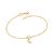 Pulseira Rommanel Formada Por Corrente De Elo Cadeado Laminado Fio 0,35 Mm,Composta Por Pingente Menina, Cravejada Por Z - Imagem 1
