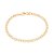 Pulseira Rommanel Formada Por Corrente De Elo Cadeado Oval Fio 0,50 Mm Batido,Med 19 Cm - Imagem 1