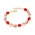 Pulseira Rommanel Composta Por 9 Cristais Ovais De 10 X 8 Mm E 4 Zircônias Ovais De 10 X 8 Mm,Med 20 Cm Ajustável 18 Cm - Imagem 1