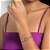 Bracelete Com 4 Círculos Vazados De Tamanhos Diferentes E 1 Coração Ao Centro,Med 6,5 Cm De Diâmetro (Externo) - Imagem 3