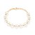 Pulseira Formada Por 11 Pérolas Sintéticas De 10 Mm Intercaladas Por 12 Esferas De 3,0 Mm,Med 20 Cm Ajustável 18 Cm - Imagem 1