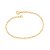 Pulseira Formada Por Corrente De Elo Cadeado Oval Batido Fio 0,80 Mm,Med 22 Cm - Imagem 1