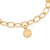 Pulseira Rommanel Formada Por Corrente De Elo Cadeado Oval Fio 1,2 Mm, Composta Por Medalha Olho Grego Pendurada,Med 20 - Imagem 2