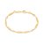 Pulseira Formada Por Elo Longo Batido Formato Oval Trabalhado Intercalada Por 4 Zircônias De 4,0 Mm,Med 20 Cm Ajustável - Imagem 1