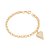 Pulseira Formada Por Corrente De Elo Português, Composta Por Pingente Coração Cravejado Por 109 Zircônias De 1,0 Mmm,Med - Imagem 1