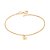Pulseira Formada Por Corrente De Elo Groumet Lixada Fio 0,40 Mm, Composta Por Pingente Coração E 1 Zircônia De 3,0 Mm Pe - Imagem 1