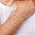 Bracelete Composto Por Algarismos Romanos Vazados,Med, 6,5 Cm - Imagem 3