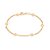 Pulseira Formada Por Corrente Elo Duplo De Esferas Composto Por 6 Flores E 6 Zircônias De 2,75 Mm,Med, 20 Cm Ajustável Á - Imagem 1