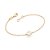 Pulseira Formada Por Corrente De Elo Cadeado Laminado Fio 0,35Mm Com 1 Zircônia De 7,50 Mm,Med, 18 Cm Ajustável Á 17 Cm, - Imagem 1
