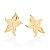 Brinco Formato Estrela Do Mar Com Trabalho Em Alto Relevomed 5,1 Cm X 5,1 Cm(Joia Licen Coleção Ana Hickmann) Rommanel - Imagem 1