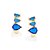 Brinco Curvado Composto Por 2 Cristais Gotas De 7,00 X 5,00 Mm E 4 Cristais Gotas De 3,00 X 5,00Mm Med 1,5 Cm X 0,70 Cm - Imagem 1