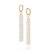 Brinco Cascata Formado Por 16 Fios Com 208 Cristais De 3Mm E Argola Cravejada Por 22 Zircônias De 1Mm (Par)Med 9,4 Cm Ro - Imagem 1