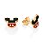 Brinco Bermuda Do Mickey Com Aplicação De Resinamed 0,90 Cm X 0,90 Cm(Joia Licenciada Coleção Disney) Rommanel - Imagem 2