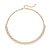 Chocker Formada Por Corrente Elo Português Cravejada Por 76 Zircônias Baguete De 4,00 X 2,00Mmmed 40 Cm Ajustável Á 35 C - Imagem 1