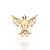 Pingente Espírito Santo Cravejado Por 8 Zircônias De 1,75 Mm E 5 Zircônias De 1,0 Mmmed 1,2 Cm X 1,5 Cm Rommanel - Imagem 1