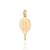 Pingente Formato Raquete Escrito Beach Tennismed 3,1 Cm X 1,1 Cm Rommanel - Imagem 1