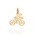 Pingente Formato Ciclista Com Detalhes Vazadosmed 2,3 Cm X 2,0 Cm  Rommanel - Imagem 1