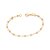 Pulseira Formada Por Esferas De 3,0 Mm Intercaladas Por 14 Pérolas Sintéticas De 3,0 Mmmed 16 Cm Ajustável 14 Cm Rommane - Imagem 1
