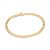 Pulseira Formada Por Corrente De Elo Groumet Batido E Trabalhado Com Riscos Em Baixo Relevomed 19 Cm/ 20 Cm/ 21 Cm E 22 - Imagem 1