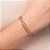 Pulseira Formada Por Corrente De Elos Batidos Fio 0,50 Mm Entrelaçados Med 20 Cm Ajustável Á 18 Cm(Joia Licen Coleção An - Imagem 3