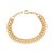 Pulseira Formada Por Corrente De Elos Batidos Fio 0,50 Mm Entrelaçados Med 20 Cm Ajustável Á 18 Cm(Joia Licen Coleção An - Imagem 1