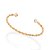 Bracelete Com Aro Torcido Composto Por Duas Zircônias De 5,00 Mm Nas Pontasmed 6,0 Cm (Externo) Rommanel - Imagem 1
