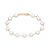 Pulseira Composta Por 13 Pérolas Barrocas Sintéticas De 8,40 Mm X 3,60 Mmmed 20 Cm Ajustável Á 18 Cm(Joia Licen Coleção - Imagem 1