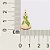 Pingente Formato Vestido Da Tiana Com Aplicaçãpo De Resina.Med. 2,3 Cm X 1,2 Cm (Joia Licenciada Coleção Disney) Rommane - Imagem 3