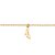 Pulseira Formada Por Corrente De Elo Cadeado Composta Por Pingente Sapato Da Cinderela Com Aplicação De Resina.Med. 16 C - Imagem 2
