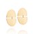 Brinco Liso Formato Oval  Abaulado.Med. 4,8 Cm X 3,3 Cm.(Joia Licenciada Coleção Giovanna Antonelli) Rommanel - Imagem 1