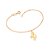 Pulseira Formada Por Corrente De Elo Cadeado Fio 0,30 Mm Com Pingente Formato Cavalo.Med. 19 Cm Ajustável Á 17 Cm Romman - Imagem 1