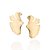 Brinco Formato Palha Estilizada.Med. 3,2 Cm X 2,1 Cm Rommanel - Imagem 1