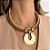 Colar Marrom Medalha - Imagem 1