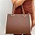 Bolsa Grande Marrom e Off-White - Imagem 1