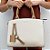 Bolsa Média Elegante Nude e Off White - Imagem 3