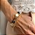 Pulseira Banhada com Cristais em Vidro e Pérolas Boho - Imagem 1