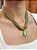 Colar Curto Verde com Olho de Gato Oval - Imagem 1