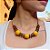 Colar Curto Amarelo e Marrom em Resina - Imagem 2