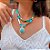Maxi Colar Turquesa com Howlita Azul e Resina - Imagem 1